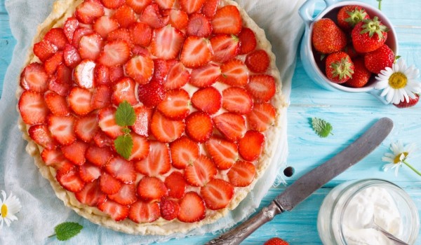 тарта с ягоди, десерт с ягоди, диетичен десерт, отслабване, диета