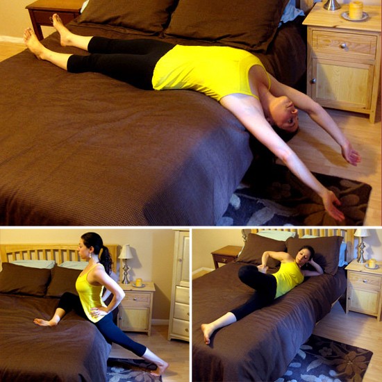 гимнастика в леглото, отслабване, диета, упражнения, спорт