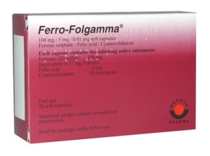 С феро-фолгама се преодолява дефицит на желязо, фолиева киселина и витамин В12 