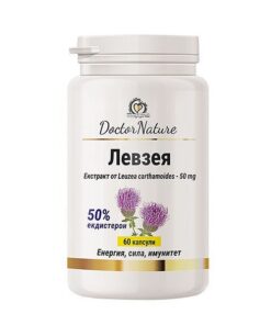 Левзея на Dr. Nature - за силен имунитет, при стрес, умствена и физическа преумора, за сексуална мощ
