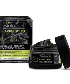 Овлажняващ и матиращ крем за лице с активен въглен ден и нощ (CARBO DETOX) – срещу разширени пори и сивота на кожата