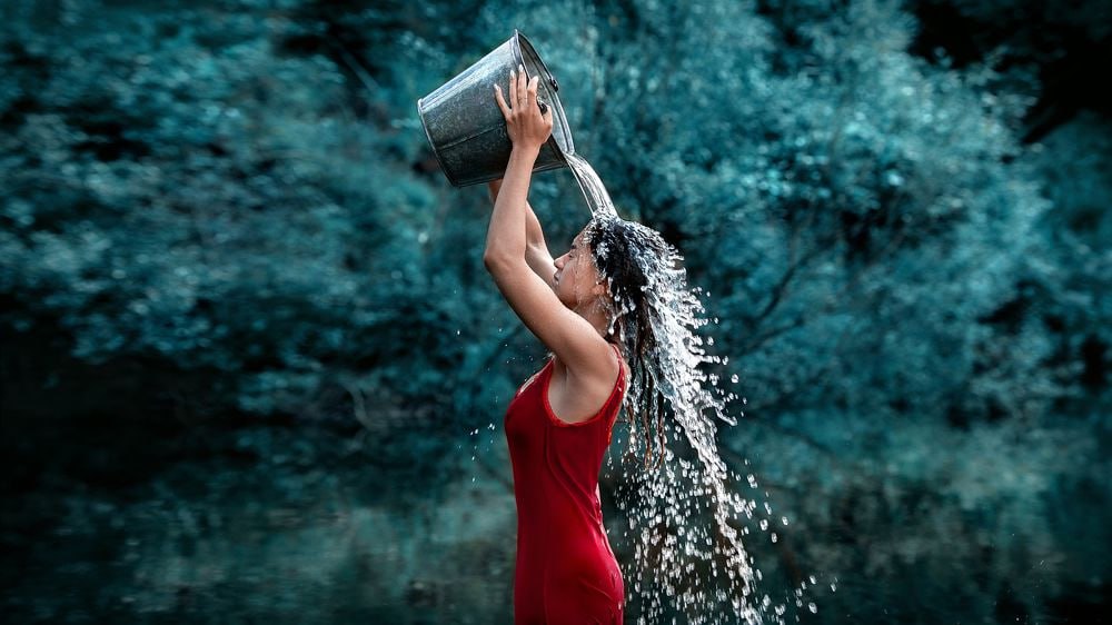 поливане със студена вода