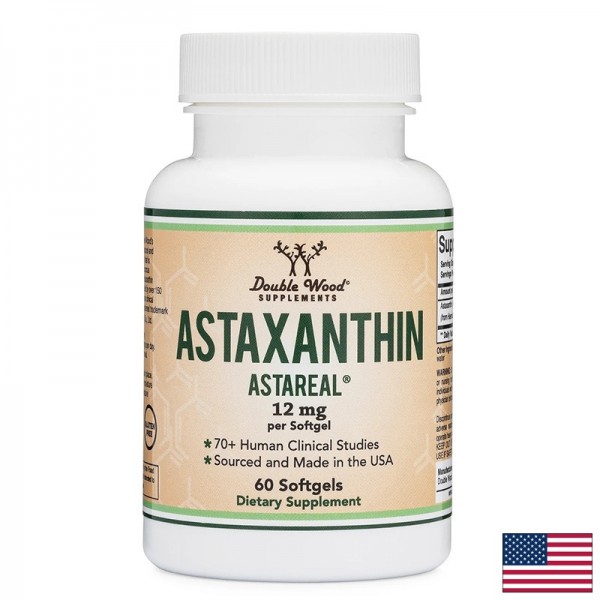Astaxanthin Astareal® | Астаксантин 12 mg х 60 софтгел капсули от Double Wood® Supplements Astaxanthin Astareal® | Астаксантин Double Wood